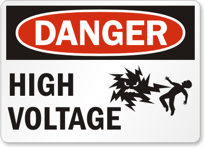 Danger High Voltage Sign