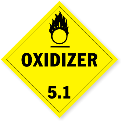 Oxidizer Commodity DOT Labels, SKU - DOT-1025