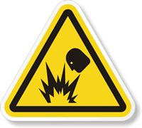 Explosion ISO 3864-2 Warning Symbol Label
