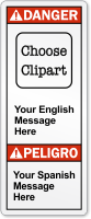 Custom Bilingual ANSI Danger Label, Add Your Message
