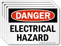 Electrical Hazard OSHA Danger Label