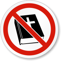 No Religion ISO Prohibition Safety Symbol Label