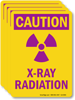 X-Ray Radiation With Graphic OSHA Caution Label