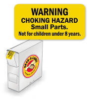 Choking Hazard Not For Children Label In Box