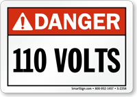 Danger (ANSI) 110 Volts