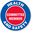 Health Safety Committee Member Hard Hat Labels