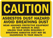 Danger Asbestos Cancer Lung Hazard Sign