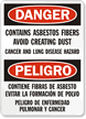 Danger Asbestos Cancer Lung Hazard Sign