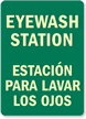 Eyewash Station Sign (Bilingual)