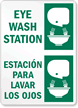 Eye Wash Station Bilingual Sign