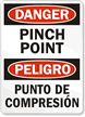 Danger Pinch Point Sign