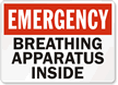 Emergency Breathing Apparatus Inside Sign