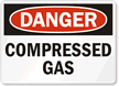 Danger Compressed Gas Sign