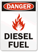 Danger Diesel Fuel (with graphic) Sign