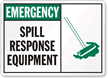 Emergency Spill Response Equipment Sign