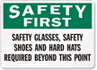 Safety First Safety Glasses Sign