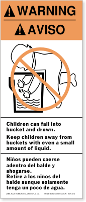 Baby in the Bucket Label