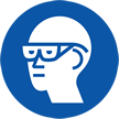 Wear Goggles with side Shield Symbol