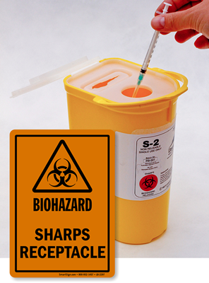 Sharps Blades Safety First Sign