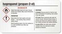 Isopropanol Danger Small GHS Chemical Label