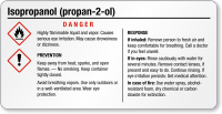 Isopropanol Danger Tiny GHS Chemical Label