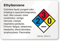 Cyclohexane NFPA Chemical Hazard Label