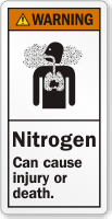 Nitrogen Can Cause Injury Or Death Warning Label