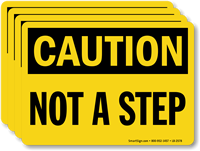 Not A Step OSHA Caution Label