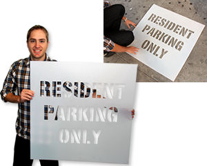 Reserved Parking Stencils