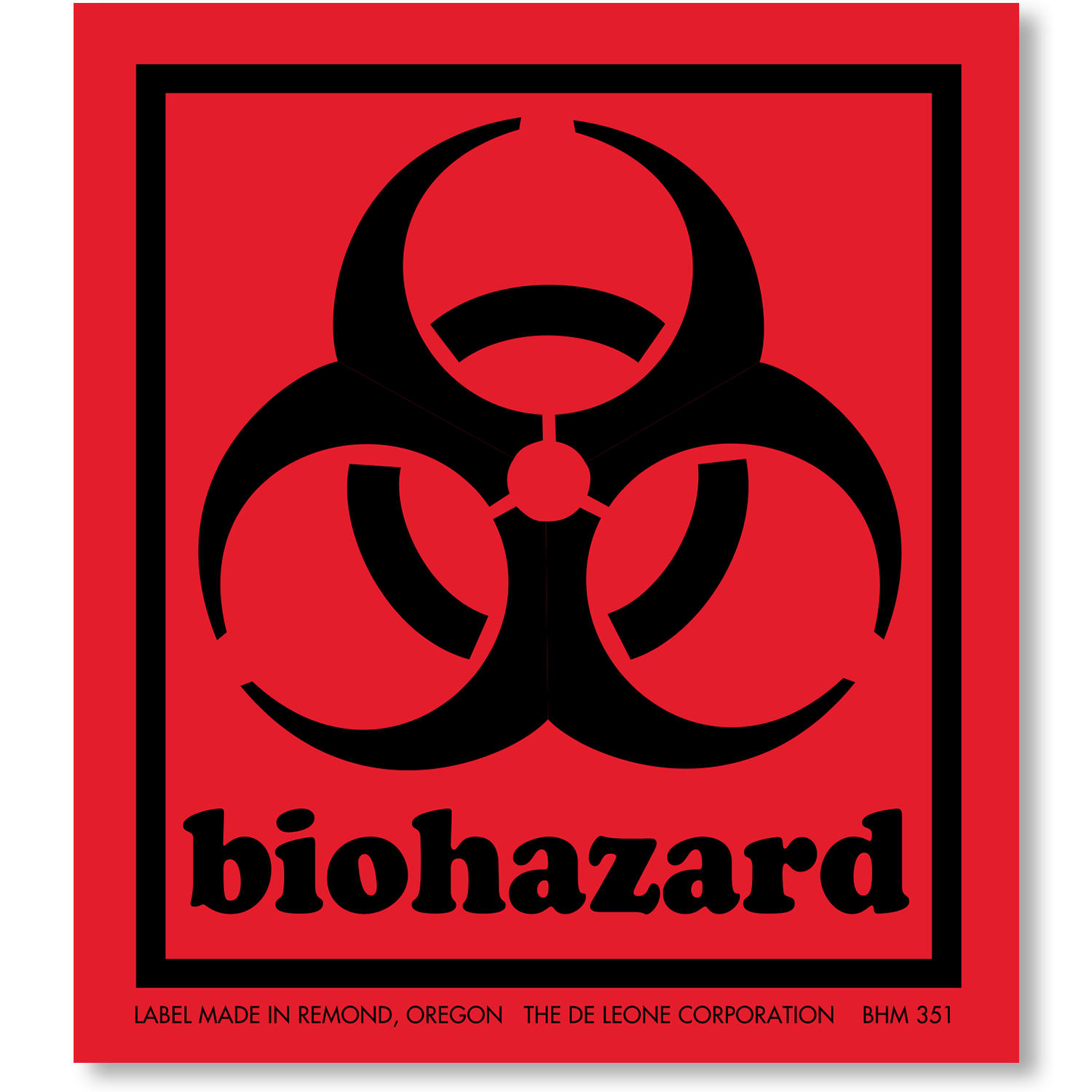 3 x 1 Biohazard Fluorescent Paper Label Write-On 2 Rolls 