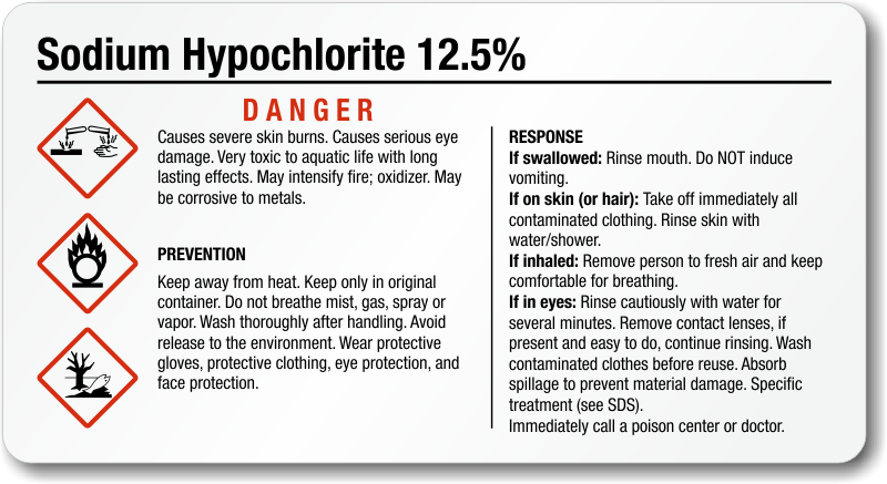 14 Width 10 Height Black and Red on White LegendSodium Hypochlorite 10 Height 14 Width Brady 123656 Chemical and Hazard Sign LegendSodium Hypochlorite 