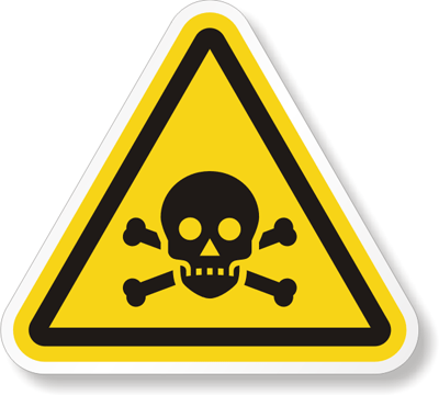 Warning Toxic Danger & Warning Labels 
