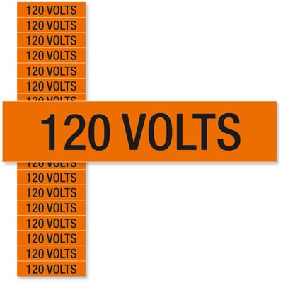 Three Phase Volt Conduit Markers Stickers Decals Labels Electrical Voltage 