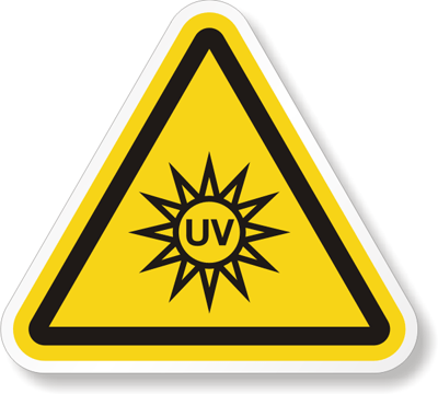 ISO UV Light Hazard Label, SKU: LB-0098