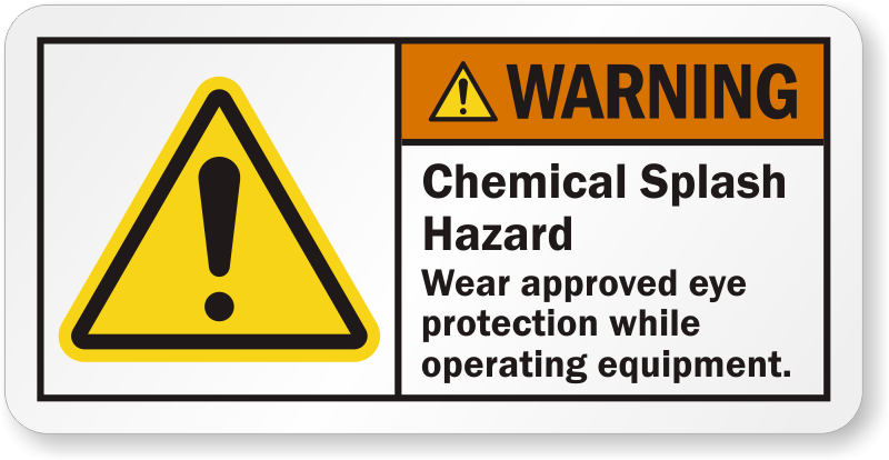 EYE PROTECTION MUST BE WORN health and safety signs stickers 205x290mm