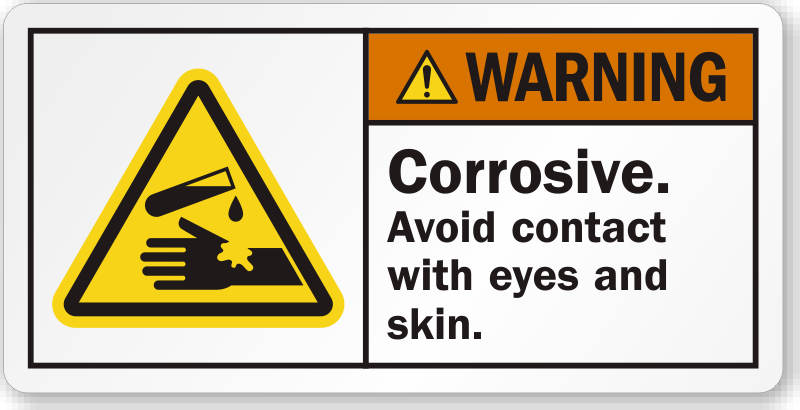 Danger Corrosives Avoid Contact With Eyes And Skin LABEL DECAL STICKER 