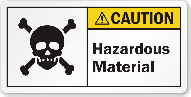 caution toxic area Health & Safety sign