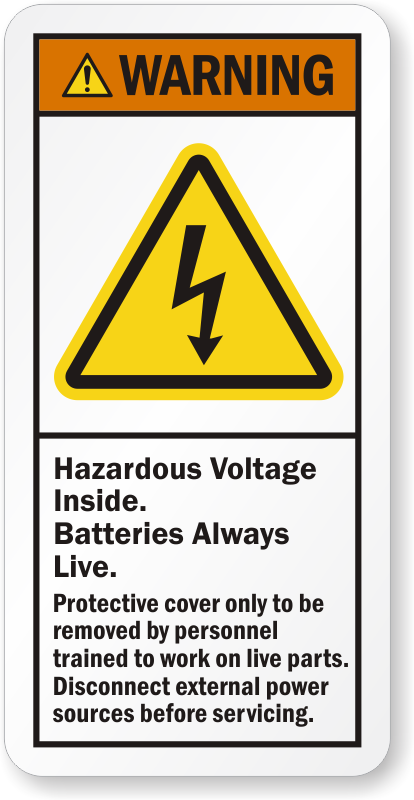 Electric External Sticker / Sign High Voltage Danger Hazard Warning 