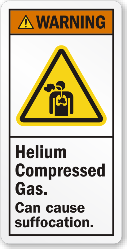 Caution Compressed Gas Health & Safety sign  