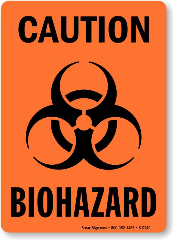 Caution Biohazard Signs, Biohazard Signs, SKU S0249