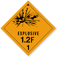 Explosive 1.2F Paper HazMat Label