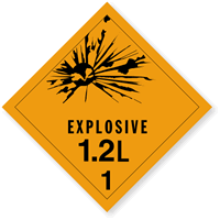 Explosive 1.2L Paper HazMat Label