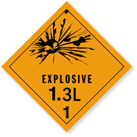 Explosive 1.3L Paper HazMat Label