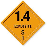 Explosive 1.4S Vinyl HazMat Label