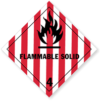 Flammable Solid Vinyl HazMat Label