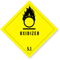 Oxidizer Paper HazMat Label