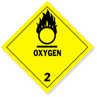 Oxygen Vinyl HazMat Label