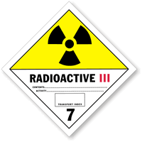 Radioactive III Paper HazMat Label
