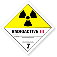 Radioactive III Vinyl HazMat Label