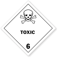 Toxic Paper HazMat Label